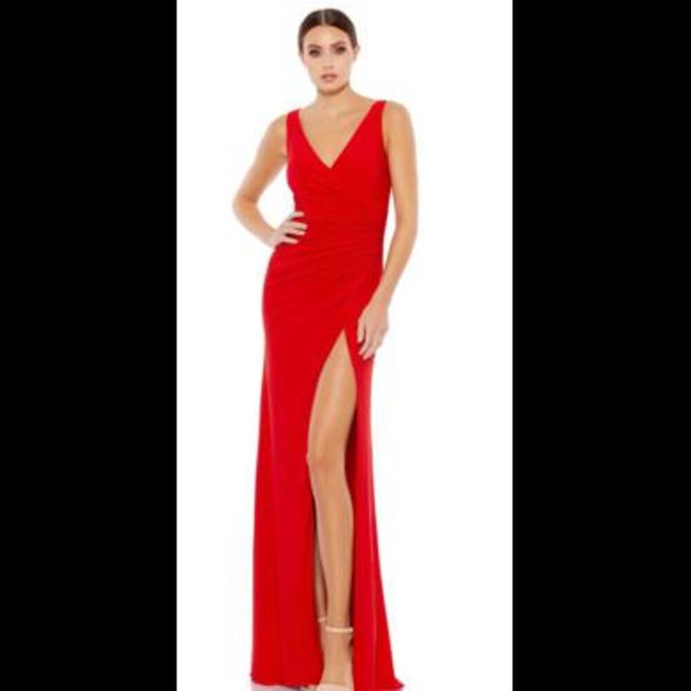 (6) NWT Mac Duggal  STRETCH JERSEY V-NECK MSRP $298, Sz 4